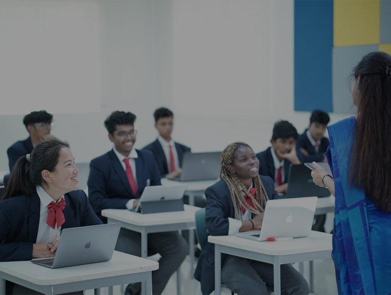 Students enjoying classroom sessions along with teachers at Ebenezer International School Bangalore